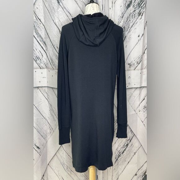 ATHLETA LONG SLEEVE HAYES HOODIE DRESS THUMBHOLES BLACK M - Picture 4 of 10